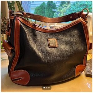 Dooney & Bourke Black and Brown Shoulder Bag